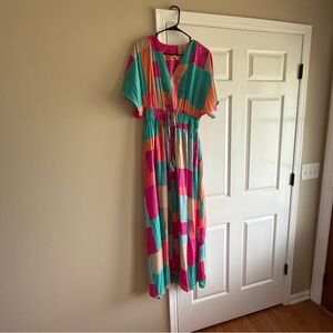 Colorful Patchwork Maxi Dress